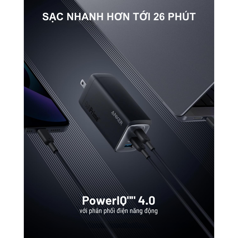 Củ sạc 3 Cổng Anker 737 GaNPrime A2148 120W sạc nhanh PD, QC 3.0 - <div class="css-146c3p1 r-bcqeeo r-1ttztb7 r-qvutc0 r-37j5jr r-a023e6 r-16dba41 r-1adg3ll r-1b5gpbm r-a8ghvy" dir="ltr"><span class="css-1jxf684 r-bcqeeo r-1ttztb7 r-qvutc0 r-poiln3">Củ sạc Anker 737 GaNPrime A2148 120W tích hợp 3 cổng (2 USB-C, 1 USB-A), hỗ trợ sạc nhanh PD và QC 3.0, công suất tối đa 120W. Thiết kế nhỏ gọn, chân gập tiện lợi, sạc cùng lúc điện thoại, laptop, tablet. Công nghệ GaNPrime và ActiveShield™ 2.0 đảm bảo hiệu suất cao, an toàn vượt trội.</span></div>