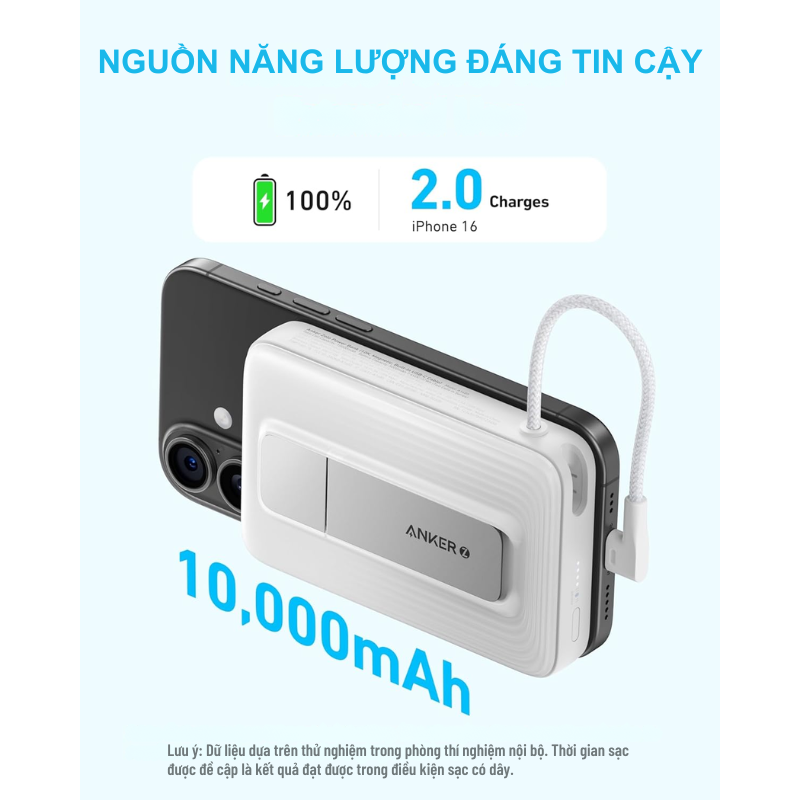 Sạc dự phòng hít từ tính Anker Zolo A1685 10000 mah, 30w, kèm dây sạc type C tương thích với iphone 15, 16 seri, AirPods - <div class="css-146c3p1 r-bcqeeo r-1ttztb7 r-qvutc0 r-37j5jr r-a023e6 r-16dba41 r-1adg3ll r-1b5gpbm r-a8ghvy" dir="ltr"><span class="css-1jxf684 r-bcqeeo r-1ttztb7 r-qvutc0 r-poiln3">Sạc dự phòng hít từ tính Anker Zolo A1685 dung lượng 10.000mAh, công suất 30W, tích hợp dây sạc USB-C tiện lợi. Tương thích hoàn hảo với iPhone 15, 16 series và AirPods, hỗ trợ sạc nhanh và không dây 7.5W. Thiết kế nhỏ gọn, có chân đế điều chỉnh linh hoạt, đáp ứng nhu cầu sử dụng đa năng.</span></div>