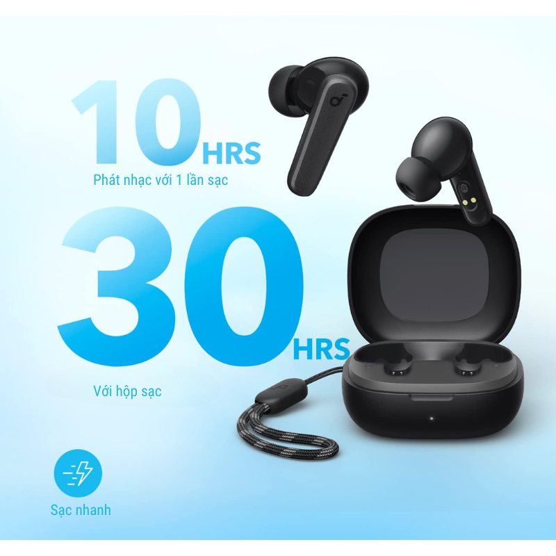 Anker A3949 - Tai nghe bluetooth soundcore R50i - <div class="css-146c3p1 r-bcqeeo r-1ttztb7 r-qvutc0 r-37j5jr r-a023e6 r-16dba41 r-1adg3ll r-1b5gpbm r-a8ghvy" dir="ltr"><span class="css-1jxf684 r-bcqeeo r-1ttztb7 r-qvutc0 r-poiln3">Tai nghe Bluetooth Anker A3949 Soundcore R50i với driver 10mm cho âm trầm mạnh mẽ, pin 10 giờ (30 giờ với hộp sạc), sạc nhanh 10 phút cho 2 giờ sử dụng. Chống nước IPX5, 2 micro AI, kết nối Bluetooth 5.3. Nhỏ gọn, dây đeo tiện lợi, tùy chỉnh EQ qua ứng dụng Soundcore.</span></div>