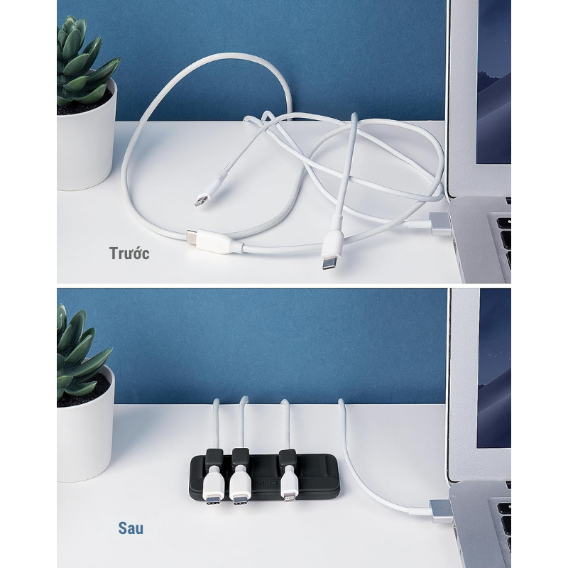 Anker A8891 - Bộ làm gọn cáp sạc để bàn Anker (Magnetic Cable Holder) - <div class="css-146c3p1 r-bcqeeo r-1ttztb7 r-qvutc0 r-37j5jr r-a023e6 r-16dba41 r-1adg3ll r-1b5gpbm r-a8ghvy" dir="ltr"><span class="css-1jxf684 r-bcqeeo r-1ttztb7 r-qvutc0 r-poiln3">Bộ làm gọn cáp sạc Anker A8891 (Magnetic Cable Holder) giúp sắp xếp dây cáp gọn gàng với nam châm tích hợp và 5 kẹp từ tính. Dính chắc trên mọi bề mặt mịn, dễ tháo lắp và tái sử dụng. Kích thước nhỏ gọn 88.4 x 40.9 x 10 mm, trọng lượng 132g, phù hợp cho cáp Lightning, USB-C dưới 3.5mm.</span></div>