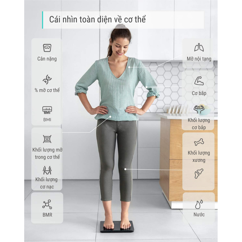 Anker T9146 - Cân điện tử Anker Eufy Smart Scale C1 - <div class="css-146c3p1 r-bcqeeo r-1ttztb7 r-qvutc0 r-37j5jr r-a023e6 r-16dba41 r-1adg3ll r-1b5gpbm r-a8ghvy" dir="ltr"><span class="css-1jxf684 r-bcqeeo r-1ttztb7 r-qvutc0 r-poiln3">Cân điện tử Anker Eufy Smart Scale C1 (T9146) đo 12 chỉ số sức khỏe, kết nối Bluetooth 4.2 với ứng dụng EufyLife, đồng bộ Apple Health, Google Fit, Fitbit. Độ chính xác cao nhờ 4 cảm biến G-shaped, chịu tải tối đa 180kg. Thiết kế kính tròn an toàn, pin AAA dùng 15 tháng, phù hợp cho cả gia đình.</span></div>