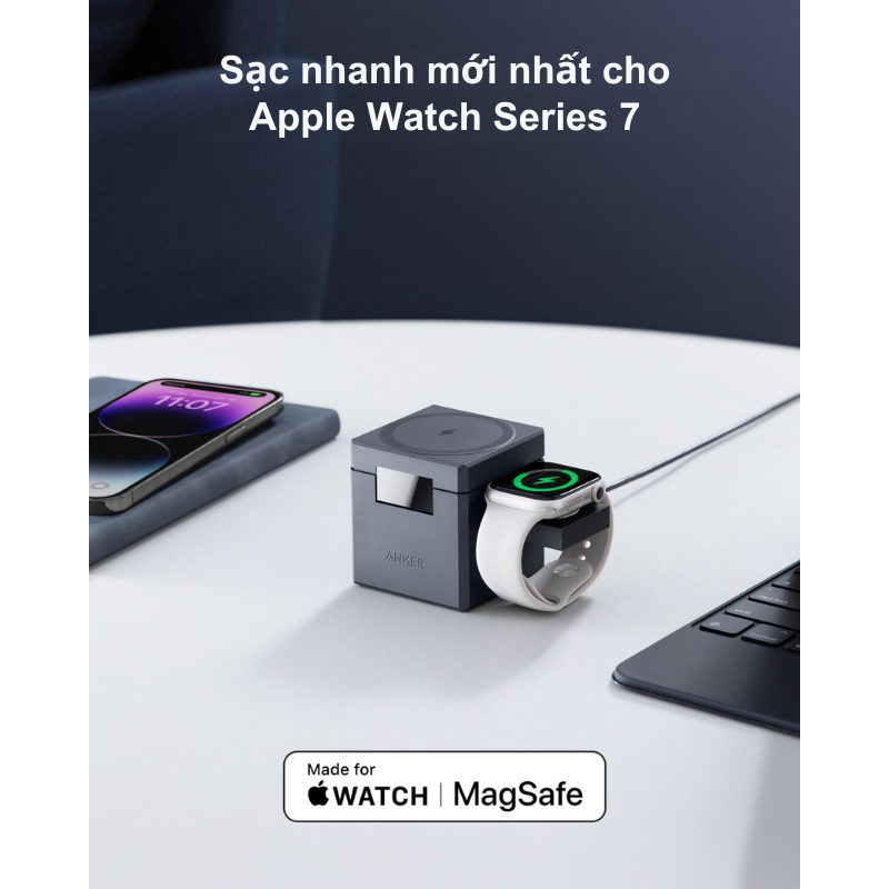 Anker Y1811 - Đế sạc không dây Anker 737 cube MagSafe 3 in 1 15W - <div class="css-146c3p1 r-bcqeeo r-1ttztb7 r-qvutc0 r-37j5jr r-a023e6 r-16dba41 r-1adg3ll r-1b5gpbm r-a8ghvy" dir="ltr"><span class="css-1jxf684 r-bcqeeo r-1ttztb7 r-qvutc0 r-poiln3">Đế sạc không dây Anker 737 Cube MagSafe 3 trong 1 (Y1811) hỗ trợ sạc nhanh 15W cho iPhone, Apple Watch và AirPods cùng lúc. Công nghệ MagSafe chính thức từ Apple, thiết kế gập gọn tiện lợi, đi kèm sạc 30W. Nhỏ gọn, sang trọng, lý tưởng cho gia đình, văn phòng hoặc du lịch.</span></div>