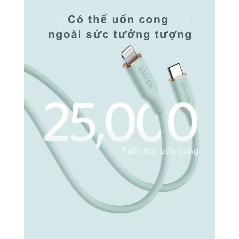 Anker A8663 - Cáp sạc nhanh Anker C to Lightning 1.8m, nhiều màu sắc, chống rối, sạc nhanh - <div class="css-146c3p1 r-bcqeeo r-1ttztb7 r-qvutc0 r-37j5jr r-a023e6 r-16dba41 r-1adg3ll r-1b5gpbm r-a8ghvy" dir="ltr"><span class="css-1jxf684 r-bcqeeo r-1ttztb7 r-qvutc0 r-poiln3">Cáp sạc nhanh Anker A8663 USB-C to Lightning 1.8m mang đến trải nghiệm sạc vượt trội với công nghệ Power Delivery. Thiết kế mềm mại, chống rối nhờ lớp vỏ silicone và graphene bền bỉ, chịu lực kéo lên đến 100kg. Đa dạng màu sắc thời trang, tương thích hoàn hảo với các thiết bị Apple. Độ bền vượt trội với hơn 25.000 lần uốn cong.</span></div>