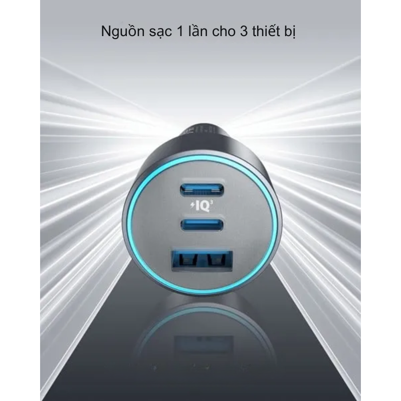 Anker A2731 - Sạc xe hơi Anker 535, công suất 67W - <div class="css-146c3p1 r-bcqeeo r-1ttztb7 r-qvutc0 r-37j5jr r-a023e6 r-16dba41 r-1adg3ll r-1b5gpbm r-a8ghvy" dir="ltr"><span class="css-1jxf684 r-bcqeeo r-1ttztb7 r-qvutc0 r-poiln3">Sạc xe hơi Anker A2731 (Anker 535) mang đến công suất tối đa 67W, cho phép sạc nhanh cùng lúc ba thiết bị qua hai cổng USB-C và một cổng USB-A. Thiết kế nhỏ gọn (2.3 × 1.2 × 1.2 inch) lý tưởng cho việc di chuyển, tích hợp công nghệ PowerIQ 3.0 và hệ thống an toàn ActiveShield 2.0. Sản phẩm đi kèm cáp USB-C dài 3.2 ft và bảo hành 18 tháng.</span></div>
