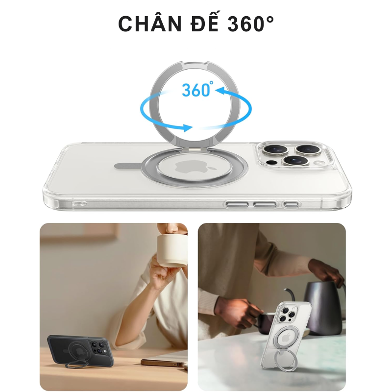 Ốp lưng Anker Magnetic dành cho iPhone 16 Pro và iPhone 16 Pro Max - A90H1 - <div class="css-146c3p1 r-bcqeeo r-1ttztb7 r-qvutc0 r-37j5jr r-a023e6 r-16dba41 r-1adg3ll r-1b5gpbm r-a8ghvy" dir="ltr"><span class="css-1jxf684 r-bcqeeo r-1ttztb7 r-qvutc0 r-poiln3">Ốp lưng Anker Magnetic A90H1 dành cho iPhone 16 Pro và iPhone 16 Pro Max mang đến sự kết hợp hoàn hảo giữa bảo vệ và tiện ích. Với thiết kế vòng xoay 360° tích hợp, sản phẩm vừa là giá đỡ chắc chắn, vừa hỗ trợ MagSafe tối ưu. Được chế tạo từ vật liệu cao cấp, chống trượt và chống bám vân tay, ốp lưng này đảm bảo phong cách và độ bền vượt trội.</span></div>