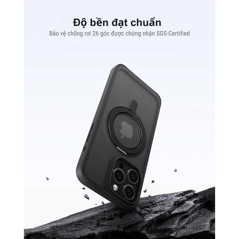 Ốp lưng Anker Magnetic dành cho iPhone 16 Pro và iPhone 16 Pro Max - A90H1 - <div class="css-146c3p1 r-bcqeeo r-1ttztb7 r-qvutc0 r-37j5jr r-a023e6 r-16dba41 r-1adg3ll r-1b5gpbm r-a8ghvy" dir="ltr"><span class="css-1jxf684 r-bcqeeo r-1ttztb7 r-qvutc0 r-poiln3">Ốp lưng Anker Magnetic A90H1 dành cho iPhone 16 Pro và iPhone 16 Pro Max mang đến sự kết hợp hoàn hảo giữa bảo vệ và tiện ích. Với thiết kế vòng xoay 360° tích hợp, sản phẩm vừa là giá đỡ chắc chắn, vừa hỗ trợ MagSafe tối ưu. Được chế tạo từ vật liệu cao cấp, chống trượt và chống bám vân tay, ốp lưng này đảm bảo phong cách và độ bền vượt trội.</span></div>