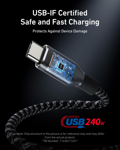 Cáp sạc Anker Prime A88E2 USB-C to USB-C 240W - <div> <p class="break-words" dir="auto">Cáp sạc Anker Prime A88E2 USB-C to USB-C hỗ trợ sạc nhanh 240W, truyền dữ liệu 480Mbps, bọc nylon tái chế bền bỉ. Dài 0.9m hoặc 1.8m, tương thích MacBook, iPad, Samsung, thiết kế thân thiện môi trường, chịu hơn 300.000 lần uốn cong, lý tưởng cho sạc nhanh và sử dụng lâu dài.</p> </div>