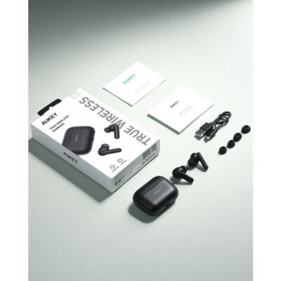 Aukey EP-M1S - Tai nghe không dây TWS Bluetooth - <ul> <li>Aukey EP-M1S - Tai nghe không dây TWS Bluetooth</li> <li><strong>Loại tai nghe:</strong> True wireless (TWS)</li> <li><strong>Kết nối:</strong> Bluetooth 5.0</li> <li><strong>Chất lượng âm thanh:</strong> Dải tần 20Hz - 20kHz</li> <li><strong>Thời lượng pin:</strong> Tai nghe: 5 giờ, Hộp sạc: 20 giờ, Tổng: 25 giờ</li> <li><strong>Khả năng chống nước:</strong> IPX4</li> <li><strong>Kích thước:</strong> 23.5 x 20.5 x 18.5 mm (tai nghe)</li> <li><strong>Trọng lượng:</strong> 4.2g (tai nghe)</li> </ul>