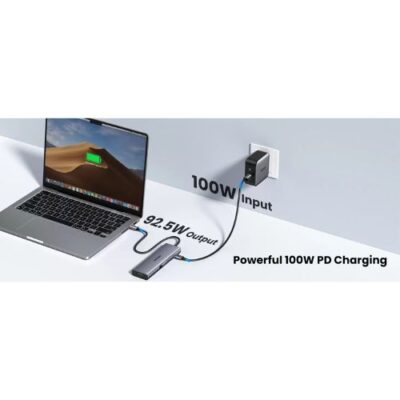 Bộ chuyển đổi đa năng Ugreen CM498 15601 15600 - <ul> <li>Bộ chuyển đổi đa năng Ugreen CM498 15601 15600</li> <li>Cổng kết nối: <ul> <li>1 cổng HDMI: Hỗ trợ độ phân giải lên đến 4K@30Hz</li> <li>1 cổng VGA: Hỗ trợ độ phân giải Full HD 1080P</li> <li>3 cổng USB-A 3.0: Tốc độ truyền dữ liệu lên đến 5Gbps</li> <li>1 cổng Gigabit Ethernet: Hỗ trợ tốc độ mạng lên đến 1Gbps</li> <li>1 đầu đọc thẻ SD/TF: Hỗ trợ thẻ nhớ SD/TF dung lượng lên đến 2TB</li> <li>1 cổng sạc PD Type-C: Hỗ trợ sạc nhanh với công suất lên đến 100W</li> <li>1 cổng Jack cắm 3.5mm: Hỗ trợ tai nghe, loa, micrô</li> </ul> </li> <li>Kích thước: 115 x 55 x 18 mm</li> <li>Trọng lượng: 100g</li> <li>Chất liệu: Vỏ nhôm</li> <li>Màu sắc: Xám</li> </ul>