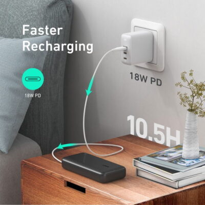Aukey PB-N74S Pin dự phòng 20.000 mAh - <ul> <li>Model: PB-N74S</li> <li>Màu sắc: Đen</li> <li>Dung lượng: 20000mAh</li> <li>Công nghệ: Power Delivery 3.0, QuickCharge 3.0</li> <li>Đèn LED hiển thị dung lượng pin</li> <li>Lightning input: 5V/2A, 9V/2A</li> <li>Micro-USB input: 5V/2A, 9V/2A</li> <li>USB-C Input: (Power Delivery 3.0) 5V/3A, 9V/2A</li> <li>USB-C Output: (Power Delivery 3.0) 5V/3A, 9V/2A, 12V/1.5A</li> <li>USB Output 1/2: (Quick Charge 3.0) 5V/2.4A, 9V/2A, 12V/1.5A</li> <li>Tổng công suất nguồn ra: 22.5W</li> <li>Kích thước: 14.7 x 6.87 x 2.64 cm</li> <li>Trọng lượng: 386g</li> <li>Bảo hành chính hãng 18 tháng</li> <li>Bộ sản phẩm gồm: AUKEY PB-N74S, cáp sạc USB-A to USB-C, hướng dẫn sử dụng</li> </ul>