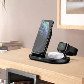 Aukey LC-A3 Đế sạc không dây chuẩn QI 10W - <ul> <li>Model: <strong>Aukey LC-A3</strong></li> <li>Chức năng: sạc không dây</li> <li>Công nghệ: Qi, Sạc nhanh 3.0</li> <li>Đầu vào USB-C: 5V/3A, 9V/2A(Tối đa)</li> <li>Đầu ra không dây đứng: 10W / 7.5W / 5W</li> <li>Đầu ra không dây phụ: 5W</li> <li>Đầu ra USB-A: 5V/1A</li> <li>Kích thước: 19.3 x 9.3 x 13 cm</li> </ul>