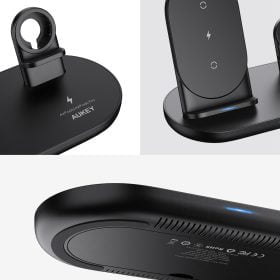 Aukey LC-A3 Đế sạc không dây chuẩn QI 10W - <ul> <li>Model: <strong>Aukey LC-A3</strong></li> <li>Chức năng: sạc không dây</li> <li>Công nghệ: Qi, Sạc nhanh 3.0</li> <li>Đầu vào USB-C: 5V/3A, 9V/2A(Tối đa)</li> <li>Đầu ra không dây đứng: 10W / 7.5W / 5W</li> <li>Đầu ra không dây phụ: 5W</li> <li>Đầu ra USB-A: 5V/1A</li> <li>Kích thước: 19.3 x 9.3 x 13 cm</li> </ul>