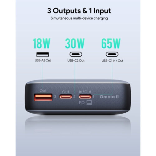 Aukey PB-Y43 - Pin sạc dự phòng Aukey Sprint X 20000mAh 65W Hỗ trợ PD/QC 3.0 PPS 5A, LED hiển thị, sạc nhỏ giọt - Hình ảnh 6