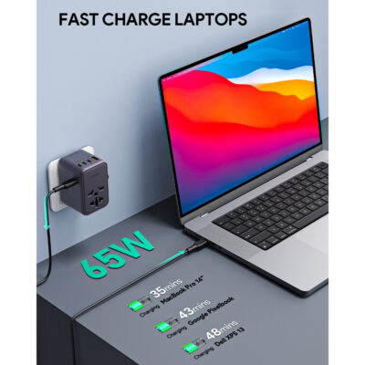 Aukey PA-TA08A 65W Sạc nhanh PPS 45W, PD 30W, USB A + 4 Type C, AC 2500W tương thích 150 Quốc gia - <ul> <li class="irIKAp">Model: Aukey PA-TA08A</li> <li class="irIKAp">Định mức: 100-250VAC, Tối đa 10A, 2500W</li> <li class="irIKAp">Đầu ra cổng đơn tối đa:</li> <li class="irIKAp">USB-C (5): 5V 3A / 9V 3A / 12V 3A / 15V 3A / 20.3V 3.25A (Tối đa 65W)</li> <li class="irIKAp">USB-C (2) / C (3) / C (4): 5V 3A (Tối đa 15W)</li> <li class="irIKAp">USB-A (1): 5V 2.4A (Tối đa 12W)</li> <li class="irIKAp">Đầu ra đa cổng: USB-C (5): 45W</li> <li class="irIKAp">USB-A (1) +USB-C (2)+USB-C (3)+USB-C (4): 15W</li> <li class="irIKAp">Tổng đầu ra DC: 65W</li> </ul>