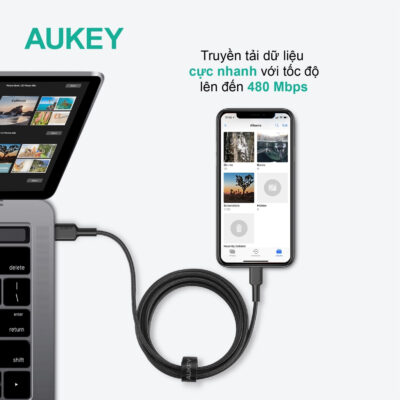 Aukey CB-CL5, Cáp Sạc Nhanh Aukey C to lightning cho iphone 11/12/13/14 series dài 1,2m Chất liệu Nylon, Hỗ trợ sạc PD 27W - <ul> <li class="irIKAp">Model: CB-CL5</li> <li class="irIKAp">Hỗ trợ công nghệ sạc nhanh Power Delivery (PD)</li> <li class="irIKAp">Chất liệu: Siêu bền Nylon</li> <li class="irIKAp">Output: 5V/3A – 9V/3A</li> <li class="irIKAp">Chiều dài cáp 1.2m</li> <li class="irIKAp">Trọng lượng: 48g / 1.7oz</li> </ul>