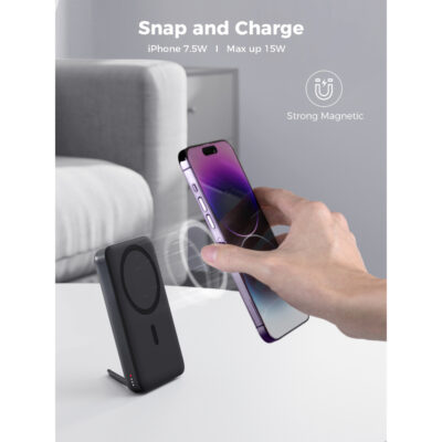 Aukey PB-MS02 - Sạc Không Dây hít từ tính Aukey 10000mAh PD30W QI15W 3in1 Pin sạc nhanh cho iPhone 15 14 13 12 Series - <ul> <li>Model: Aukey PB-MS02</li> <li>Dung lượng: 10000mAh / 38,5Wh</li> <li>Loại pin: Li-Polymer</li> <li>Đầu vào USB-C: 5V 3A / 9V 2A / 12V 1.5A (Tối đa 18W)</li> <li>Đầu ra USB-C: 5V 3A / 9V 3A / 12V 2.5A / 15V 2A (Tối đa 30W)</li> <li>Đầu ra không dây: 15W (Tối đa) / 10 W / 7,5W / 5W</li> <li>Watt-giờ: 38,5Wh</li> <li>Kích thước: 109 x 68 x 19,2mm / 4,29" x 2,68" x 0,75"</li> <li>Trọng lượng: 210g / 7,41oz</li> </ul>
