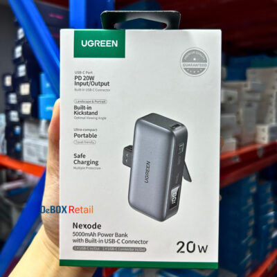 Pin dự phòng tích hợp đầu nối USB-C UGREEN PB503 5000mAh PD 20W, SCP 22,5W Màn hình LED tích hợp giá đỡ - <ul> <li><strong>Model</strong>: Ugreen PB503</li> <li><strong>Loại pin</strong>: Pin Li-ion</li> <li><strong>Dung lượng pin</strong>: 5000mAh, 3.6V (18.5Wh)</li> <li><strong>Dung lượng định mức</strong>: 2500mAh (Thông thường 5V 2.4A)</li> <li><strong>Thời gian sạc đầy</strong>: 2.5 giờ (với sạc PD 20W)</li> <li><strong>Tổng công suất đầu ra</strong>: 5V, 3A, 15W Max</li> <li><strong> Đầu vào</strong>: <ul> <li><strong>USB-C1: </strong>5V, 3A / 9V, 2.22A / 12V, 1.67A</li> <li><strong>USB-C2</strong>: 5V, 3A / 9V, 2.22A / 12V, 1.67A</li> </ul> </li> <li><strong>Đầu ra</strong>: <ul> <li><strong>USB-C1: </strong>10V, 2.25A / 5V, 3A / 9V, 2.22A / 12V, 1.67A</li> <li><strong>USB-C2</strong>: 10V, 2.25A / 5V, 3A / 9V, 2.22A / 12V, 1.67A</li> </ul> </li> <li><strong>Kích thước gói hàng</strong>: 10cm x 10cm x 3cm</li> <li><strong>Trọng lượng sản phẩm</strong>: 140g</li> <li><strong>Trọng lượng cả gói</strong>: 202g</li> </ul>