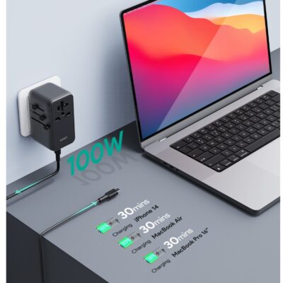 Aukey PA-TA09A Sạc nhanh PPS 65W 1 cổng USB A + 3 cổng Type C max 100W, ổ cắm tải max 2500W - <ul> <li>Model: Aukey PA-TA09</li> <li>Định mức: 100-250VAC, Tối đa 10A, 2500W</li> <li>Đầu ra cổng đơn tối đa:</li> <li>USB-C (3) / USB-C (4): 5V 3A / 9V 3A / 15V 3A / 20V 5A (Tối đa 100W)</li> <li>USB-C (2): 5V 3A / 9V 2A / 12V 1.5A (Tối đa 18W)</li> <li>USB-A (1): 5V 3A 9V 2A 12V 1.5A (Tối đa 18W)</li> <li>Đầu ra đa cổng:</li> <li>USB-C (4)+USB-C (3): 65W+35W (Tối đa 100W)</li> <li>USB-C (4)+USB-C (3)+USB-C (2): 65W+20W+18W (Tối đa 103W)</li> <li>USB-C (4)+USB-C (3)+USB-C (2)+USB-A (1): 65W+20W+5V 3A (C3+A1) (Tối đa 100W)</li> <li>Tổng đầu ra DC: 100W</li> <li>Giao thức sạc nhanh: PD3.0, QC4+, FCP, SCP, AFC. PPS</li> <li>Kích thước: 93 x 51 x 54mm</li> <li>Trọng lượng: 272g</li> </ul> [wpcode id="2387"]