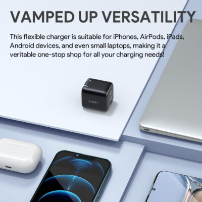 Aukey PA-B1T Củ sạc nhanh 20W Omnia II Mini Gan USB-C PD&QC 3.0 cho iPhone Samsung Huawei Xiaomi - <ul> <li>Model: Aukey PA-B1T 20w</li> <li class="irIKAp">Đầu vào: AC 100–240V 50/60Hz 0,5A</li> <li class="irIKAp">Giao thức sạc:</li> <li class="irIKAp">Apple 2.4A, Samsung 5V 2A,</li> <li class="irIKAp">Samsung AFC, DCP 1.5A,</li> <li class="irIKAp">Huawei FCP, QC 2.0,</li> <li class="irIKAp">QC 3.0, PD 3.0</li> <li class="irIKAp">Đầu ra: 5V 3A / 9V 2.22A /12V 1.67A (Tối đa 20W)</li> <li class="irIKAp">Tổng công suất: Tối đa 20W</li> <li class="irIKAp">Kích thước:</li> <li class="irIKAp">31x32x34.8mm /1,22" x 1,26" x 1,37"</li> <li class="irIKAp">Trọng lượng: 40g /1.41oz</li> </ul>