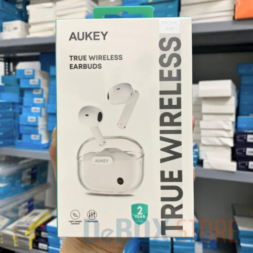 AUKEY EP-M2 Tai Nghe Bluetooth 5.3, Thiết kế Trong suốt, Kháng nước IPX4, 3 Chế độ EQ, Nghe 20 Giờ - Hình ảnh 5
