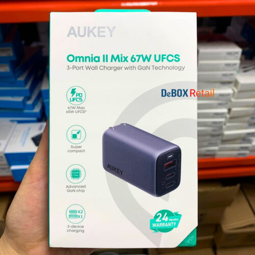 Aukey PA-B6U - Củ sạc nhanh Aukey Omnia II Mix 67W GaN III 3 cổng 2C1A | Công nghệ PD 3.0, PPS 45W, UFCS - Hình ảnh 6
