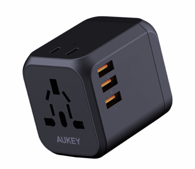 Aukey PA-TA04 Sạc đa năng nhiều cổng PD 30W - <ul> <li>Model: PA-TA04 PD 30w</li> <li>Màu sắc: Đen</li> <li>Sạc nhanh du lịch đa năng</li> <li>Tích hợp 4 chuẩn sạc quốc tế (UK/US/EU/AU) sử dụng hơn 150 quốc gia</li> <li>AC Input: 100V-250V ~ 0.8A 50/60Hz</li> <li>AC Output: 10A Max (1100W at 110V ~ 2300W at 230V)</li> <li>USB-C Out 1: (30W PD) 5V=3A / 9V=3A / 12V=2.5A/ 20V=1.5A</li> <li>USB-A Out 2/3/4: 5V=2.4A (MAX)</li> <li>USB-C 1 + USB-A 2/3/4 Out: 5V=5A (MAX)</li> <li>Tổng nguồn ra: DC 30W (MAX)</li> <li>Kích thước: 65 x 50 x 50mm</li> <li>Trọng lượng: 175.3g</li> <li>Bảo hành chính hãng 18 tháng</li> <li>Hộp sản phẩm gồm: Sạc đa năng, hướng dẫn sử dụng</li> </ul>
