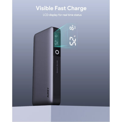 Aukey PB-Y43 - Pin sạc dự phòng Aukey Sprint X 20000mAh 65W Hỗ trợ PD/QC 3.0 PPS 5A, LED hiển thị, sạc nhỏ giọt - <ul> <li class="irIKAp">Model: Aukey PB-Y43</li> <li class="irIKAp">Dung lượng: 20.000mAh/74Wh</li> <li class="irIKAp">Loại pin: Li-Polymer</li> <li class="irIKAp">Cổng USB: 2*USB-C + 1*USB-A</li> <li class="irIKAp">Đầu vào USB-1 (C): 5V 3A / 9V 3A / 12V 3A / 15V 3A / 20V 3.25A (Tối đa 65W)</li> <li class="irIKAp">Đầu ra USB-1 (C): 5V 3A / 9V 3A / 12V 3A / 15V 3A / 20V 3.25A (Tối đa 65W) / 3.3-11V 5A (PPS)</li> <li class="irIKAp">Đầu ra USB-2 (C): 5V 3A / 9V 3A / 12V 25A (30W) / 3.3-TIV 3A (PPS)</li> <li class="irIKAp">Đầu ra USB-3 (A): 5V 3A / 9V 2A / 12V 1.5A (18W)</li> <li class="irIKAp">USB-1 (C) + USB-2 (C) / 3(A): 45W+20W / 18W</li> <li class="irIKAp">USB-1 (C) + (USB-2 (C)+USB-3 (A)): 45W+15W</li> <li class="irIKAp">Công suất tối đa: 65W</li> <li class="irIKAp">Kích thước: 156*73*25mm</li> <li class="irIKAp">Trọng lượng: 390g</li> </ul>
