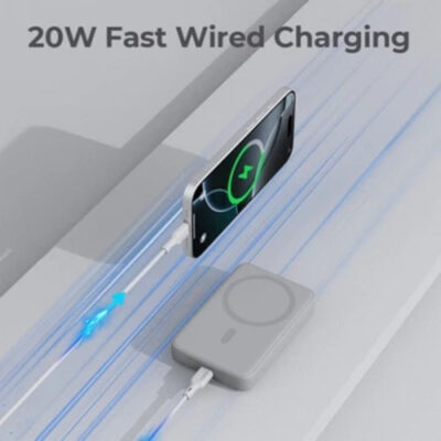 Pin Dự Phòng Aukey Magfusion Slim PB-MS04 10000mAh Công Suất 20W - Pin dự phòng Aukey Magfusion Slim PB-MS04 10.000mAH 20W hỗ trợ nạp năng lượng tối đa với tích hợp sạc không dây 15W và sạc nhanh PD 20W qua cổng USB-C. Mẫu pin dự phòng Aukey này cho phép sạc đồng thời hai thiết bị và hỗ trợ chế độ dòng điện nhỏ cho AirPods, đồng hồ thông minh. Đặc biệt là kiểu dáng gọn nhẹ, cùng hệ thống bảo vệ hỗ trợ sạc ổn định.