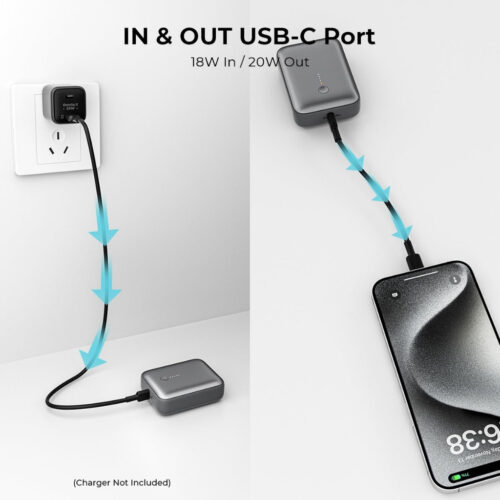 Aukey PB-Y55 - Pin Sạc Dự Phòng Aukey10000mAh SCP 22.5W Sạc Nhanh PD3.0 20W | QC3.0 18W Nhỏ gọn - Hình ảnh 2