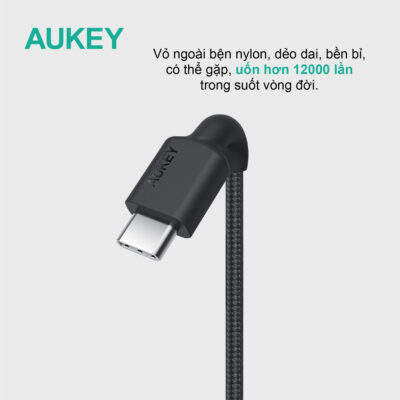 Aukey CB-CL5, Cáp Sạc Nhanh Aukey C to lightning cho iphone 11/12/13/14 series dài 1,2m Chất liệu Nylon, Hỗ trợ sạc PD 27W - <ul> <li class="irIKAp">Model: CB-CL5</li> <li class="irIKAp">Hỗ trợ công nghệ sạc nhanh Power Delivery (PD)</li> <li class="irIKAp">Chất liệu: Siêu bền Nylon</li> <li class="irIKAp">Output: 5V/3A – 9V/3A</li> <li class="irIKAp">Chiều dài cáp 1.2m</li> <li class="irIKAp">Trọng lượng: 48g / 1.7oz</li> </ul>