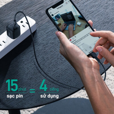 Aukey PA-B1 Củ sạc 20W Omnia™ Gan USB C hỗ trợ sạc nhanh Type C PD 3.0 cho iPhone - <ul> <li class="irIKAp">Model: Aukey PA-B1</li> <li class="irIKAp">Công nghệ “ Power Delivery 3.0, Sạc nhanh 2.0</li> <li class="irIKAp">Đầu vào ' AC 100 '240V 50 / 60Hz 0,6A</li> <li class="irIKAp">Đầu ra Usb-c ' ( Phân phối điện 20W 3.0) DC 5V 3A, 9V 2.22A</li> <li class="irIKAp">Công suất tối đa 20W ( Sạc nhanh 18W 2.0) DC 5V 3A , 9V 2A , 12V 1.5A</li> <li class="irIKAp">Kích thước - 28,8x28,8x30,5mm / 1,13'x 1,13'x 1,20 '</li> <li class="irIKAp">Trọng lượng “ 33g / 1.16oz</li> </ul>