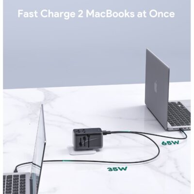 Aukey PA-TA09A Sạc nhanh PPS 65W 1 cổng USB A + 3 cổng Type C max 100W, ổ cắm tải max 2500W - <ul> <li>Model: Aukey PA-TA09</li> <li>Định mức: 100-250VAC, Tối đa 10A, 2500W</li> <li>Đầu ra cổng đơn tối đa:</li> <li>USB-C (3) / USB-C (4): 5V 3A / 9V 3A / 15V 3A / 20V 5A (Tối đa 100W)</li> <li>USB-C (2): 5V 3A / 9V 2A / 12V 1.5A (Tối đa 18W)</li> <li>USB-A (1): 5V 3A 9V 2A 12V 1.5A (Tối đa 18W)</li> <li>Đầu ra đa cổng:</li> <li>USB-C (4)+USB-C (3): 65W+35W (Tối đa 100W)</li> <li>USB-C (4)+USB-C (3)+USB-C (2): 65W+20W+18W (Tối đa 103W)</li> <li>USB-C (4)+USB-C (3)+USB-C (2)+USB-A (1): 65W+20W+5V 3A (C3+A1) (Tối đa 100W)</li> <li>Tổng đầu ra DC: 100W</li> <li>Giao thức sạc nhanh: PD3.0, QC4+, FCP, SCP, AFC. PPS</li> <li>Kích thước: 93 x 51 x 54mm</li> <li>Trọng lượng: 272g</li> </ul> [wpcode id="2387"]