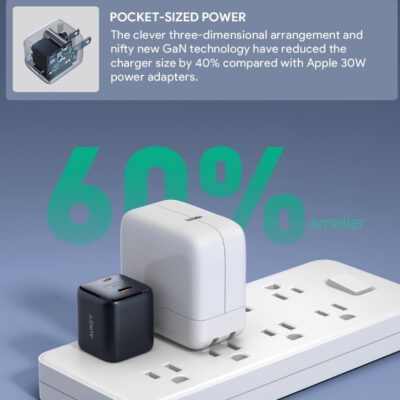Aukey PA-B1T Củ sạc nhanh 20W Omnia II Mini Gan USB-C PD&QC 3.0 cho iPhone Samsung Huawei Xiaomi - <ul> <li>Model: Aukey PA-B1T 20w</li> <li class="irIKAp">Đầu vào: AC 100–240V 50/60Hz 0,5A</li> <li class="irIKAp">Giao thức sạc:</li> <li class="irIKAp">Apple 2.4A, Samsung 5V 2A,</li> <li class="irIKAp">Samsung AFC, DCP 1.5A,</li> <li class="irIKAp">Huawei FCP, QC 2.0,</li> <li class="irIKAp">QC 3.0, PD 3.0</li> <li class="irIKAp">Đầu ra: 5V 3A / 9V 2.22A /12V 1.67A (Tối đa 20W)</li> <li class="irIKAp">Tổng công suất: Tối đa 20W</li> <li class="irIKAp">Kích thước:</li> <li class="irIKAp">31x32x34.8mm /1,22" x 1,26" x 1,37"</li> <li class="irIKAp">Trọng lượng: 40g /1.41oz</li> </ul>