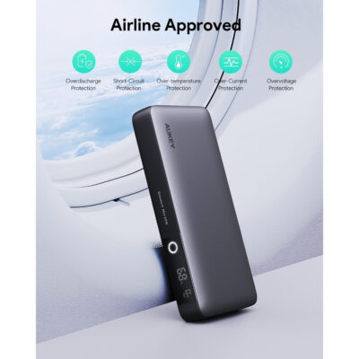 Aukey PB-Y43 - Pin sạc dự phòng Aukey Sprint X 20000mAh 65W Hỗ trợ PD/QC 3.0 PPS 5A, LED hiển thị, sạc nhỏ giọt - <ul> <li class="irIKAp">Model: Aukey PB-Y43</li> <li class="irIKAp">Dung lượng: 20.000mAh/74Wh</li> <li class="irIKAp">Loại pin: Li-Polymer</li> <li class="irIKAp">Cổng USB: 2*USB-C + 1*USB-A</li> <li class="irIKAp">Đầu vào USB-1 (C): 5V 3A / 9V 3A / 12V 3A / 15V 3A / 20V 3.25A (Tối đa 65W)</li> <li class="irIKAp">Đầu ra USB-1 (C): 5V 3A / 9V 3A / 12V 3A / 15V 3A / 20V 3.25A (Tối đa 65W) / 3.3-11V 5A (PPS)</li> <li class="irIKAp">Đầu ra USB-2 (C): 5V 3A / 9V 3A / 12V 25A (30W) / 3.3-TIV 3A (PPS)</li> <li class="irIKAp">Đầu ra USB-3 (A): 5V 3A / 9V 2A / 12V 1.5A (18W)</li> <li class="irIKAp">USB-1 (C) + USB-2 (C) / 3(A): 45W+20W / 18W</li> <li class="irIKAp">USB-1 (C) + (USB-2 (C)+USB-3 (A)): 45W+15W</li> <li class="irIKAp">Công suất tối đa: 65W</li> <li class="irIKAp">Kích thước: 156*73*25mm</li> <li class="irIKAp">Trọng lượng: 390g</li> </ul>