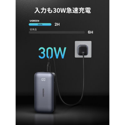 Ugreen PB502 25185 - Bộ pin sạc dự phòng Ugreen 10000mAh 30W, Chuẩn USB-C PD/Q.C 3.0/ USB-A 22.5W, Led hiển thị - <ul> <li class="irIKAp">- Model: Ugreen PB502 25185 10000mah 30w</li> <li class="irIKAp">- Công suất: 30W</li> <li class="irIKAp">- Công nghệ: PD, QC、AFC、SCP</li> <li class="irIKAp">- USB-C đầu vào:5V-3A, 9V-2A, 12V-1.5A, 15V-2A</li> <li class="irIKAp">- USB-C đầu ra: 5V-3A, 9V-2A, 12V-1.5A, 15V-2A</li> <li class="irIKAp">- Đầu ra USB-A: 10V-2.25A, 5V-3A, 9V-2A, 12V-1.5A</li> <li class="irIKAp">- Tổng đầu ra: 5V-4A Max</li> <li class="irIKAp">- Công suất định mức: 6000mAh</li> <li class="irIKAp">- Điện áp giới hạn sạc pin: 7.2V và cảnh báo an toàn bên dưới.</li> <li class="irIKAp">- Khối lượng: 320g</li> <li class="irIKAp">- Kích thước: 10,3 x 5,2 x 2,55 cm</li> </ul>