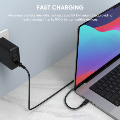 Aukey CB-KCC102 cáp sạc C to C Sạc nhanh PD 100W dài 1.8m Bọc nylon lõi Kevlar - <ul> <li>Model: CB-KCC102</li> <li>Cáp C-C dùng sạc nhanh cho tất cả các sản phẩm Android/Apple và các thiết bị khác</li> <li>Hỗ trợ sạc nhanh PD lên đến 100w</li> <li>Tốc độ truyền tải dữ liệu 40MB/S (USB 2.0)</li> <li>Lõi sợi Kevlar (dùng trong sản xuất áo chống đạn, cực kỳ bền bỉ)</li> <li>Vỏ bọc cáp bởi aluminum và nylon bên ngoài giúp cáp chắc chắn và độ bền cao</li> <li>Kích thước: dài 1.8m, trọng lượng 22g</li> </ul>