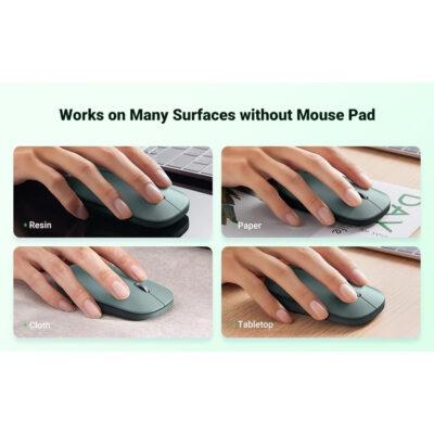 Chuột không dây UGREEN MU001 - <ul> <li data-sourcepos="12:1-12:34">Model: Ugreen MU001</li> <li data-sourcepos="12:1-12:34">Kết nối: Không dây, Bluetooth 5.0</li> <li data-sourcepos="13:1-13:37">Khoảng cách kết nối: Lên đến 10 mét</li> <li data-sourcepos="14:1-14:59">Độ phân giải: 1000/1600/2000/4000 DPI (có thể điều chỉnh)</li> <li data-sourcepos="15:1-15:46">Số nút: 3 nút (click trái, click phải, cuộn)</li> <li data-sourcepos="16:1-16:21">Loại pin: 1 pin AAA</li> <li data-sourcepos="17:1-17:32">Tuổi thọ pin: Lên đến 12 tháng</li> <li data-sourcepos="18:1-19:0">Tương thích: Windows, MacOS, Chrome OS, Android, iOS</li> </ul>