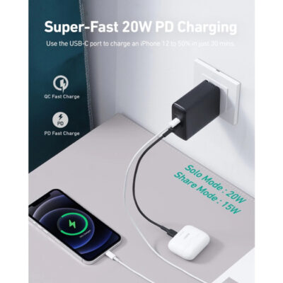 Củ Sạc Kiêm Sạc Dự Phòng 2in1 Aukey PA-PD20 - 20W 5000mAh- Hỗ Trợ Sạc Nhanh Type C PD3.0 - Củ Sạc Kiêm Sạc Dự Phòng 2in1 Aukey PA-PD20 - 20W 5000mAh- Hỗ Trợ Sạc Nhanh Type C PD3.0