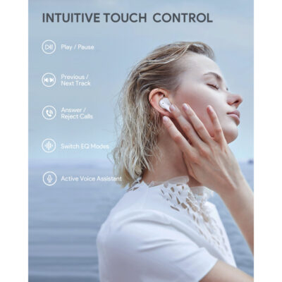 AUKEY EP-M2 Tai Nghe Bluetooth 5.3, Thiết kế Trong suốt, Kháng nước IPX4, 3 Chế độ EQ, Nghe 20 Giờ - <ul> <li>Model: Aukey EP-M2</li> <li>Kết nối: Bluetooth 5.3</li> <li>Kích thước trình điều khiển: 1 x 13 mm / 0,3"</li> <li>Độ nhạy của loa: 105dB ± 3dB</li> <li>Dải tần: 20 Hz - 20 kHz</li> <li>Trở kháng: 32Ω±15%</li> <li>Loại micrô: Micrô MEMS</li> <li>Thời gian sạc lên tới: 1,5 giờ.</li> <li>Thời lượng: tối đa 20 giờ (có hộp đựng)</li> </ul>