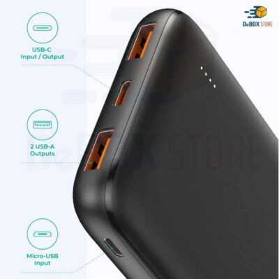 Aukey PB-N73S Sạc Dự Phòng Siêu Mỏng Basic Slim 10.000mah - ? Thông số: - Dung lượng: 10000 mAh - Màu sắc: Đen - USB-C Đầu vào/ Đầu ra: DC 5V/3A,12V/1.5A, 9V/2A (Max 20W) - Micro USB Đầu vào:DC 5V/2A (Max 10W) - USB-A 1/2 Đầu ra: DC 5V/3A,12V/1.5A, 9V/2A (Max 20W) - Kích thước: 142 x 68 x 16 mm - Trọng lượng: 225g ? Bộ sản phẩm bao gồm: 1 x Hộp đựng sản phẩm 1 x Sạc dự phòng AUKEY PB-N73S 1 x Sách hướng dẫn (Tiếng Anh)