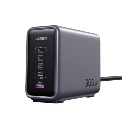 Bộ sạc nhanh UGREEN Nexode 300W CD333 Charger 5 Port USB-C GAN III 140W PD3.1/PD3.0/PPS/QC4+/SCP