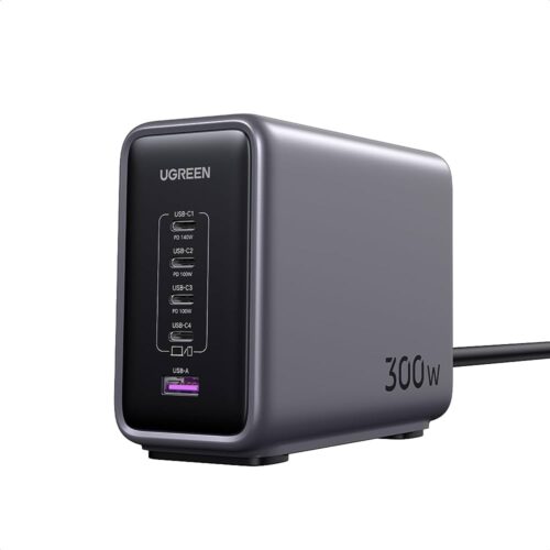 Bộ sạc nhanh UGREEN Nexode 300W CD333 Charger 5 Port USB-C GAN III 140W PD3.1/PD3.0/PPS/QC4+/SCP