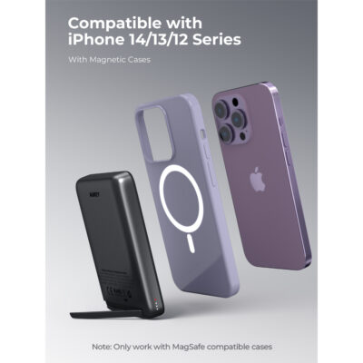 Aukey PB-MS02 - Sạc Không Dây hít từ tính Aukey 10000mAh PD30W QI15W 3in1 Pin sạc nhanh cho iPhone 15 14 13 12 Series - <ul> <li>Model: Aukey PB-MS02</li> <li>Dung lượng: 10000mAh / 38,5Wh</li> <li>Loại pin: Li-Polymer</li> <li>Đầu vào USB-C: 5V 3A / 9V 2A / 12V 1.5A (Tối đa 18W)</li> <li>Đầu ra USB-C: 5V 3A / 9V 3A / 12V 2.5A / 15V 2A (Tối đa 30W)</li> <li>Đầu ra không dây: 15W (Tối đa) / 10 W / 7,5W / 5W</li> <li>Watt-giờ: 38,5Wh</li> <li>Kích thước: 109 x 68 x 19,2mm / 4,29" x 2,68" x 0,75"</li> <li>Trọng lượng: 210g / 7,41oz</li> </ul>