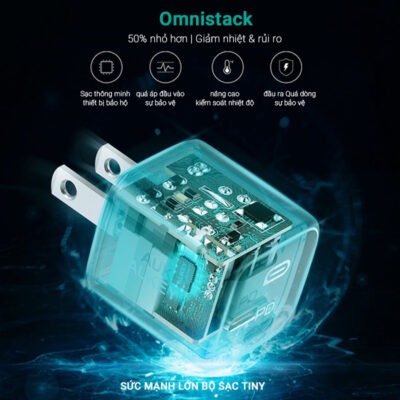 Aukey PA-B1 Củ sạc 20W Omnia™ Gan USB C hỗ trợ sạc nhanh Type C PD 3.0 cho iPhone - <ul> <li class="irIKAp">Model: Aukey PA-B1</li> <li class="irIKAp">Công nghệ “ Power Delivery 3.0, Sạc nhanh 2.0</li> <li class="irIKAp">Đầu vào ' AC 100 '240V 50 / 60Hz 0,6A</li> <li class="irIKAp">Đầu ra Usb-c ' ( Phân phối điện 20W 3.0) DC 5V 3A, 9V 2.22A</li> <li class="irIKAp">Công suất tối đa 20W ( Sạc nhanh 18W 2.0) DC 5V 3A , 9V 2A , 12V 1.5A</li> <li class="irIKAp">Kích thước - 28,8x28,8x30,5mm / 1,13'x 1,13'x 1,20 '</li> <li class="irIKAp">Trọng lượng “ 33g / 1.16oz</li> </ul>
