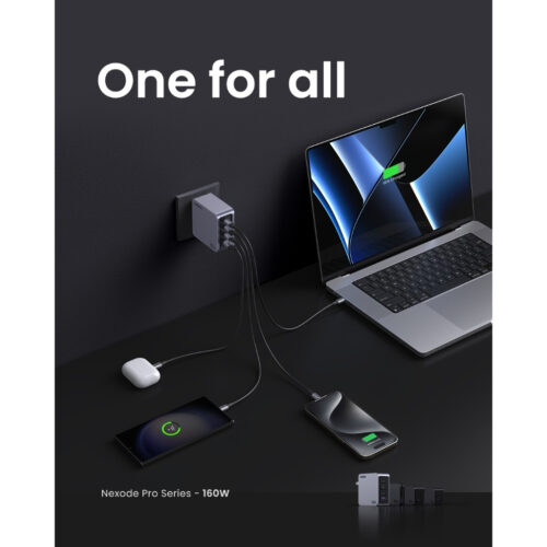 Bộ sạc nhanh GaN Nexode Pro 160W UGREEN X763 - 25876 | Sạc đồng thời 4 cổng | Công suất 140W cho MacBook Pro 16" - Hình ảnh 5