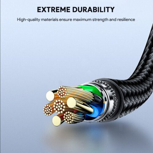 Aukey CB-NCC1 Cáp sạc C to C Hỗ trợ sạc nhanh PD 60W, Bọc nylon siêu bền Dài 1m - Hình ảnh 3
