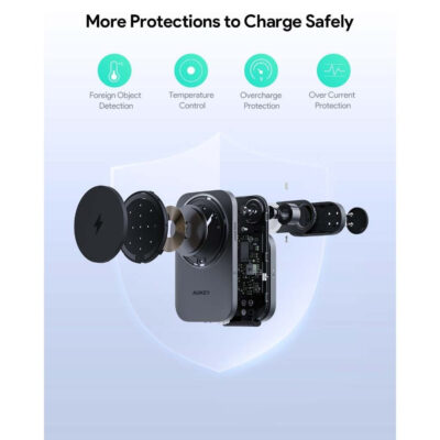 Aukey LC-MC312 - Đế sạc nhanh đa năng không dây hít từ tính 3 trong 1 MagFusion Z Qi2 có thể gập lại - <ul> <li><strong>Model: Aukey LC-MC312</strong></li> <li><strong>Công suất đầu ra</strong>: <ul> <li>Điện thoại: 15W (tối đa)</li> <li>Tai nghe không dây: 5W</li> <li>Đồng hồ thông minh: 3W</li> </ul> </li> <li><strong>Công nghệ sạc</strong>: <ul> <li>Chuẩn sạc không dây: Qi2</li> <li>Sạc nhanh không dây</li> </ul> </li> <li><strong>Nguồn vào</strong>: <ul> <li>Cổng vào: USB-C</li> <li>Điện áp đầu vào: 5V/3A, 9V/2A, 12V/1.5A</li> </ul> </li> </ul>