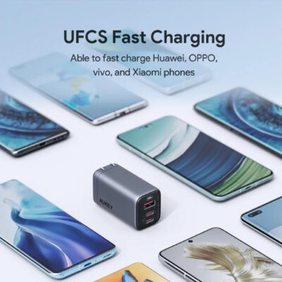 Aukey PA-B6U - Củ sạc nhanh Aukey Omnia II Mix 67W GaN III 3 cổng 2C1A | Công nghệ PD 3.0, PPS 45W, UFCS - <ul> <li class="irIKAp">Model: Aukey PA-B6U</li> <li class="irIKAp">Công nghệ: Apple 2.4A, QC3.0, PD3.0, PD2.0, PPS, UFCS</li> <li class="irIKAp">Đầu vào: 100-240V~1.5A 50/60Hz</li> <li class="irIKAp">Đầu ra USB-C 1/2: 5V/3A, 9V/3A, 12V/3A, 15V/3A, 20V/3.33A (67W), 3.3-11V/5A (PPS)</li> <li class="irIKAp">Đầu ra USB-3(A): 5V/3A, 9V/2A, 12V/2.5A, 20V/1.5A (Tối đa 30W)</li> <li class="irIKAp">Đầu ra USB-C1 + USB-C2: 45W+20W / 35W+30W / 20W+45W / 3.3-11V 3A (PPS)</li> <li class="irIKAp">Đầu ra USB-C1 + USB-A: 45W + 18W</li> <li class="irIKAp">Đầu ra USB-C2 + USB-A: 5V/3A</li> <li class="irIKAp">Đầu ra USB-C1 + USB-C2 + USB-A: 45W+15W (Tối đa 60W)</li> <li class="irIKAp">Công suất đầu ra tối đa: 67W</li> <li class="irIKAp">Kích thước: 6,9 x 0,3,4 x 4cm</li> <li class="irIKAp">Trọng lượng: 120g</li> </ul>
