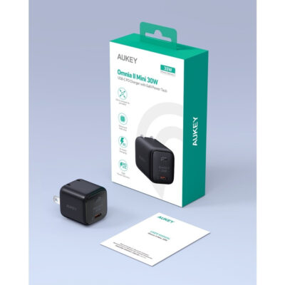 Aukey PA-B1L - Củ sạc nhanh AUKEY 30W Omnia™ II Gan USB C PD 3.0 PPS cho iP 15 14 13 12 11 Series - <ul> <li><strong>Model: </strong>Aukey PA-B1L</li> <li><strong>Công suất đầu ra</strong>: 5V/3A; 9V/3A; 12V/2.5A;15V/2A; 20V/1.5A</li> <li><strong>Công nghệ sạc</strong>: PD 3.0; PPS</li> <li><strong>Cổng kết nối</strong>: 1 x USB-C</li> </ul>