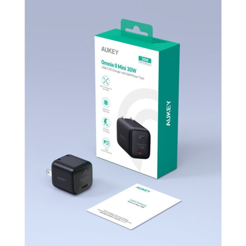 Aukey PA-B1L - Củ sạc nhanh AUKEY 30W Omnia™ II Gan USB C PD 3.0 PPS cho iP 15 14 13 12 11 Series - Hình ảnh 9